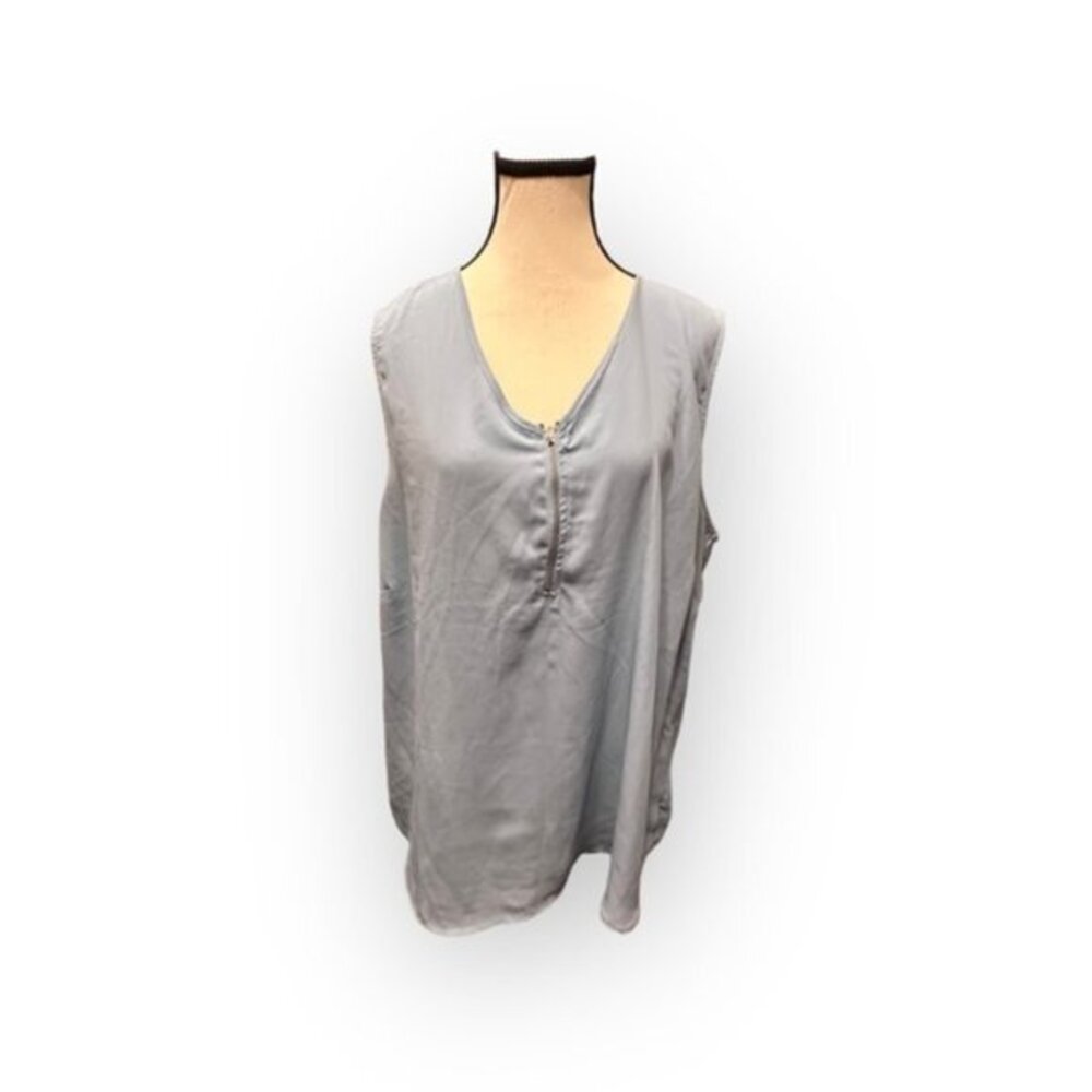 Women’s Trendsetter XXL Chiffon Half Zip Top Pale Blue